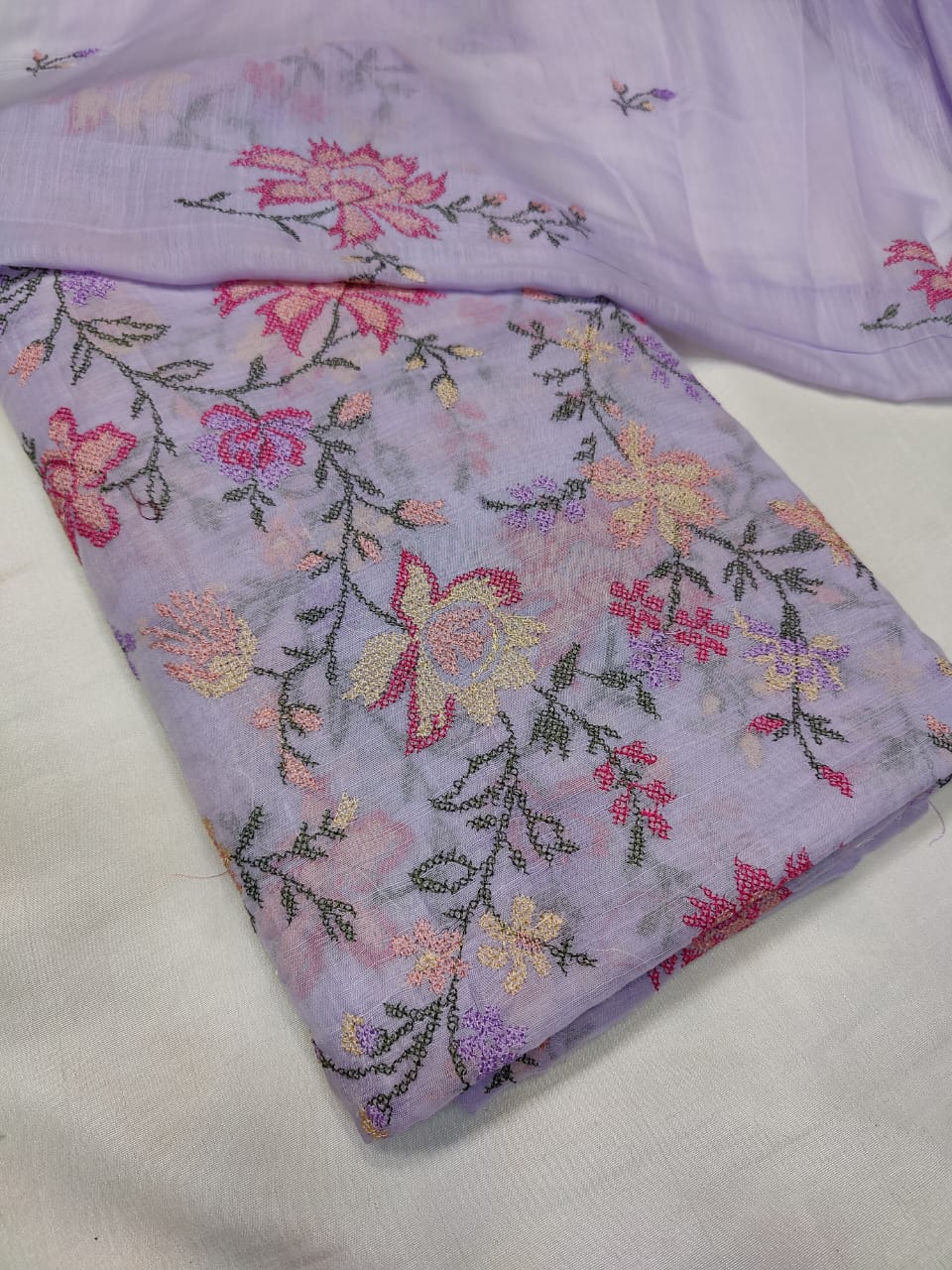 Bareeza Khaddi lawn Cross stitch work