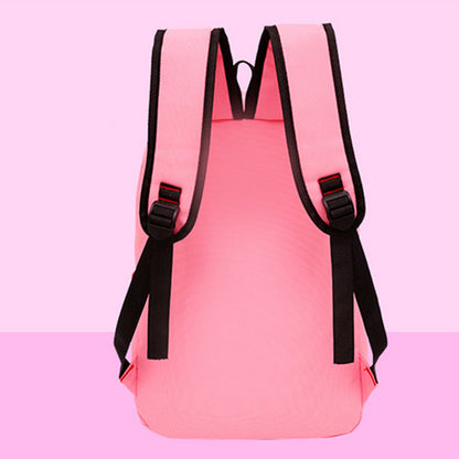 4-Piece School Bag Set/ backpack Children School Bags For Girls Boys Canvas School Bag Fashion Kids - black