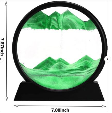 3D Dynamic Moving Sand Art Table Lamp with Wooden/Metal Stand: LED Sandscape Quicksand Night Light for Relaxing Home Decor. This Mesmerizin