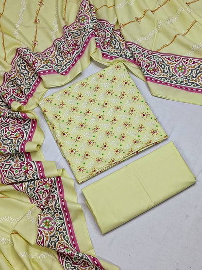 WRINKLE FREE LAWN UNSTICHED DRESS