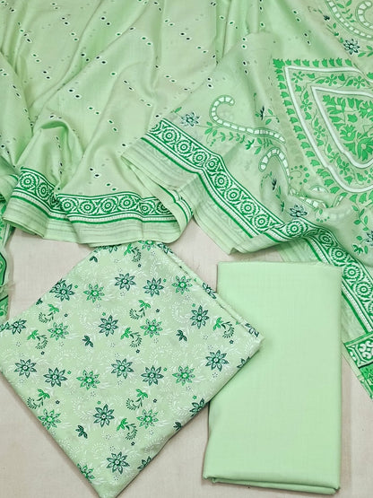 WRINKLE FREE LAWN UNSTICHED DRESS