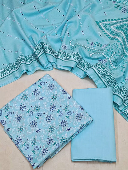 WRINKLE FREE LAWN UNSTICHED DRESS