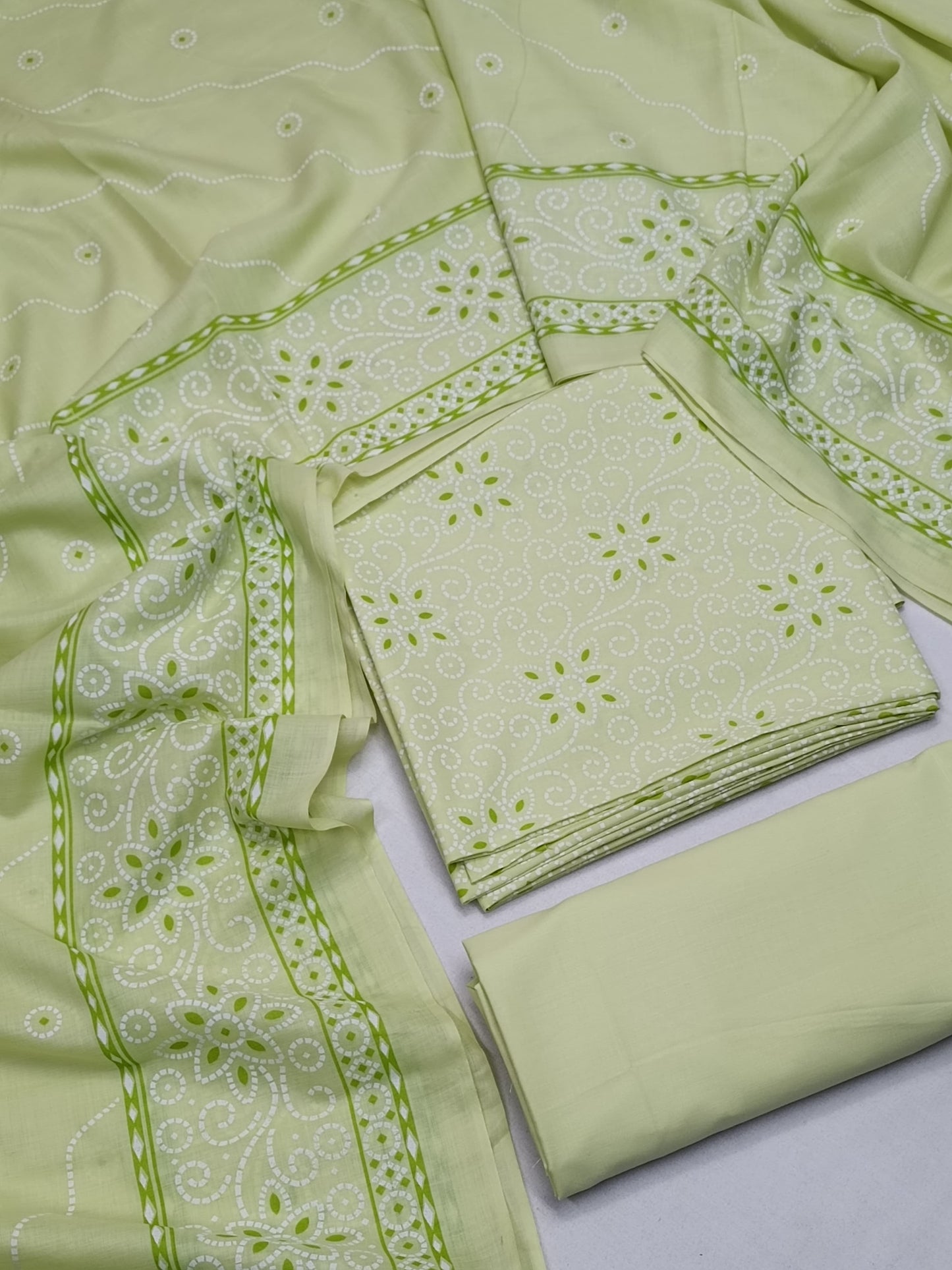 WRINKLE FREE LAWN UNSTICHED DRESS