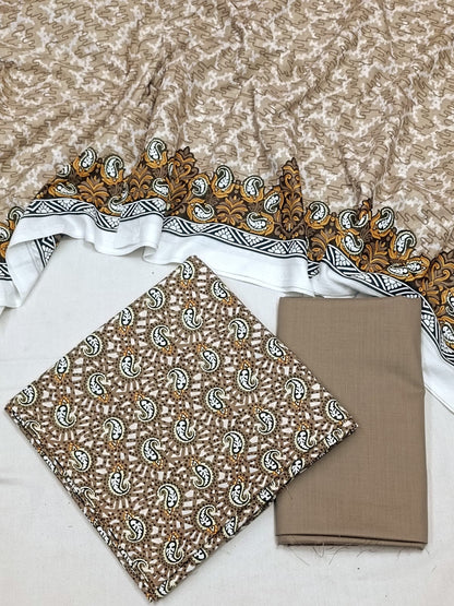 WRINKLE FREE LAWN UNSTICHED DRESS