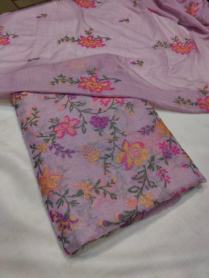 Bareeza Khaddi lawn Cross stitch work