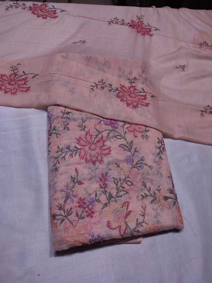 Bareeza Khaddi lawn Cross stitch work