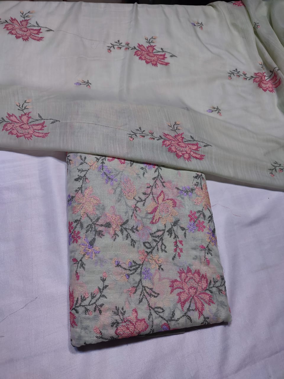 Bareeza Khaddi lawn Cross stitch work