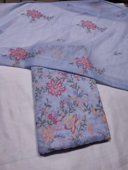 Bareeza Khaddi lawn Cross stitch work