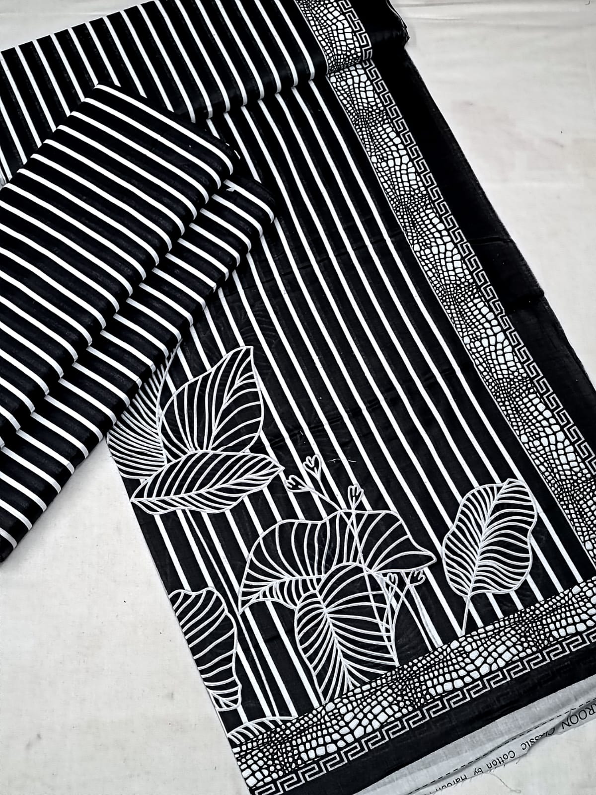 Printed Cotton Three Piece.