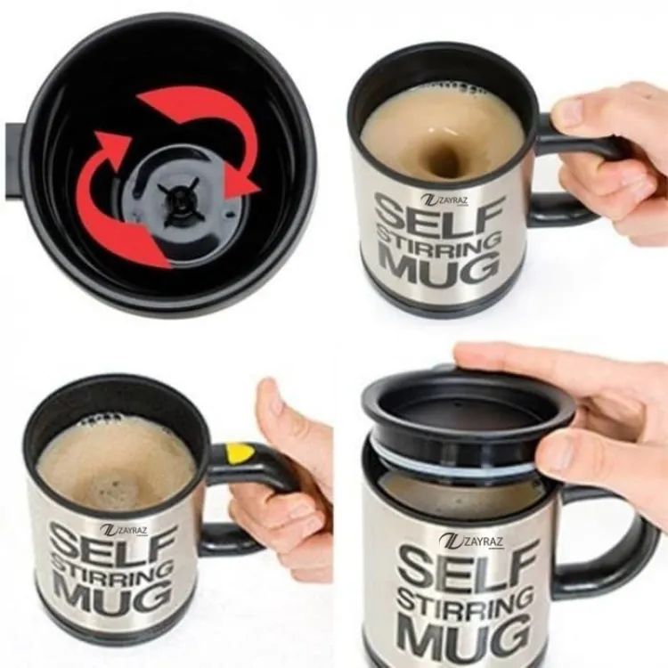 Self Stirring Coffee Mug Cup Funny Electric Stainless Steel Automatic Self mixing Spinning Cup