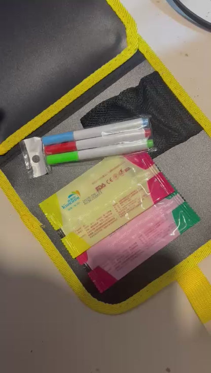 Erasable & Reusable Doodle Magic Blackboard Book with 3 Color Markers –