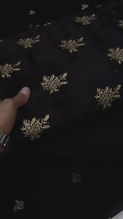 PREMIUM RAW SILK EMROIDERED UNSTITCH DRESS